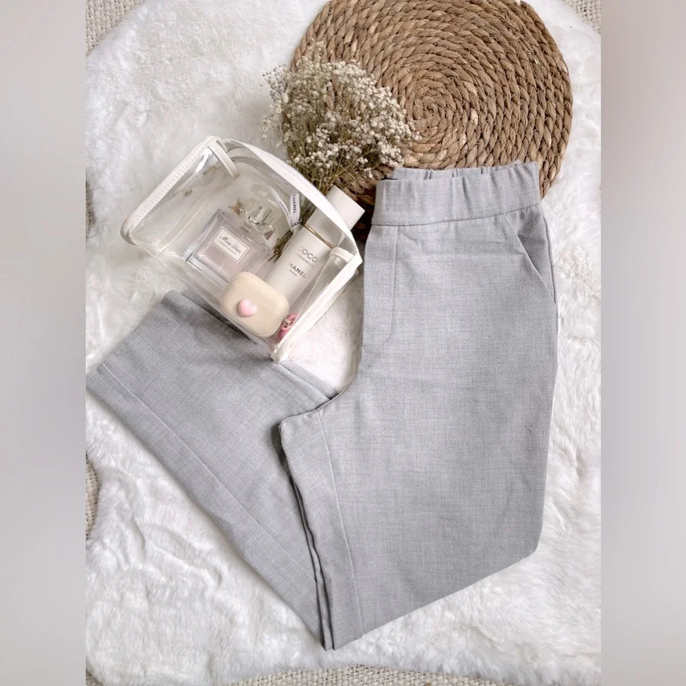 Zara woman Trf collection grey tapered pants in light grey size XS - Picture 1 of 7